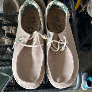 Hey Dude Light Brown Casual Shoes with Beaded Laces
